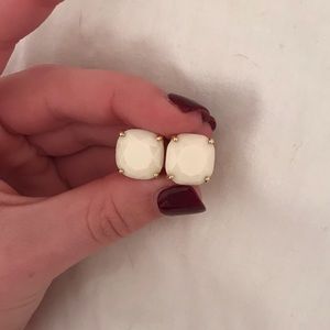 white Kate Spade earrings